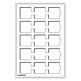 Tab coin tray L with 15 square Compartments (50 mm), blue, pack of 2
