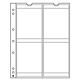 Coin sheets NUMIS, 4 pockets up to 66 mm Ø, Pack of 5