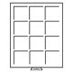 MB coin box with 12 square Compartments 64 mm, smoke colour