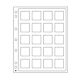 Encap Plastic sheets, clear pockets for 20 square coin capsules Quadrum 50 x 50 mm