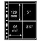 Plastic pockets VARIO, 2-way division, vertically divided, black film