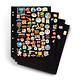 Panels for pin album with black velvet cover, pack of 4