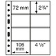 Grande plastic sheets with 8 pockets in 106x72 mm format, crystal clear, pack of 5