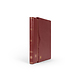 Stockbook Premium, A4, 32 black pages, padded leather* incl. slipcase, red