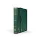 Stockbook Premium, A4, 64 black pages, padded leather* incl. slipcase, green