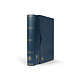 Stockbook Premium, A4, 64 black pages, padded leather* incl. slipcase, blue