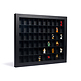 Showcase collector's box with 60 compartments, black