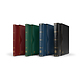 Premium padded stockbooks made of bonded leather, black pages
