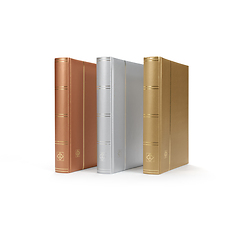 Stockbook Comfort, Din A4, 64  black pages, padded coverMetallic Edition